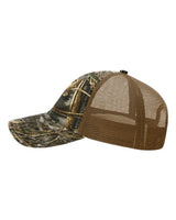Richardson 111P Garment Washed Printed Trucker Cap #color_Realtree Max 7/ Buck