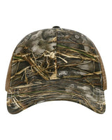 Richardson 111P Garment Washed Printed Trucker Cap #color_Realtree Max 7/ Buck