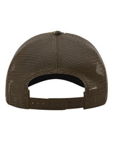 Richardson 111P Garment Washed Printed Trucker Cap #color_Shadow Grass Habitat/ Brown