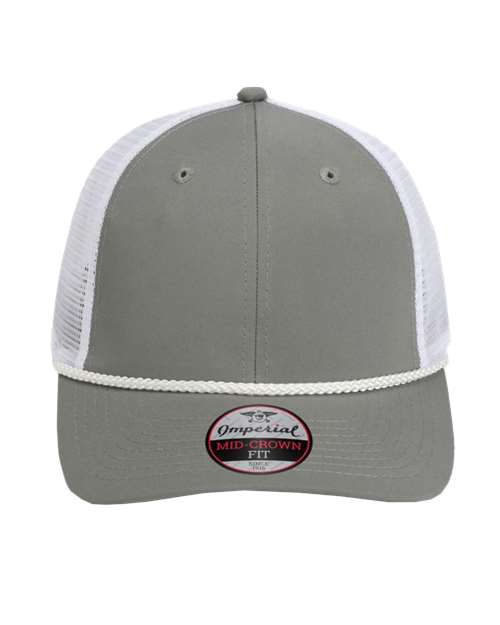 Imperial 7055 The Night Owl Performance Rope Cap #color_Grey/ White