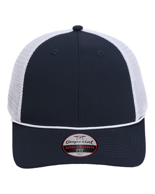 Imperial 7055 The Night Owl Performance Rope Cap #color_Navy/ White