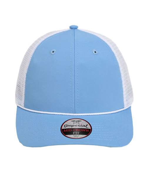 Imperial 7055 The Night Owl Performance Rope Cap #color_Powder Blue/ White