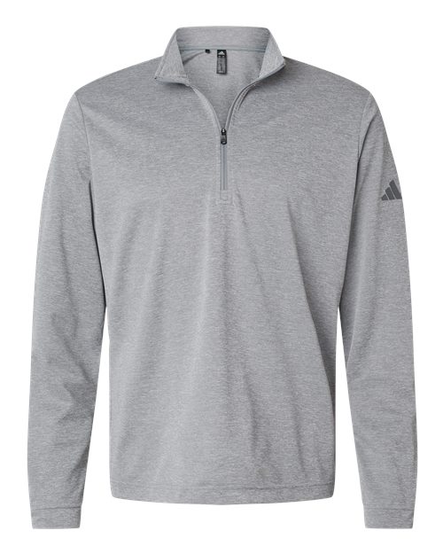Adidas A401 Lightweight Quarter-Zip Pullover #color_Grey Three Melange