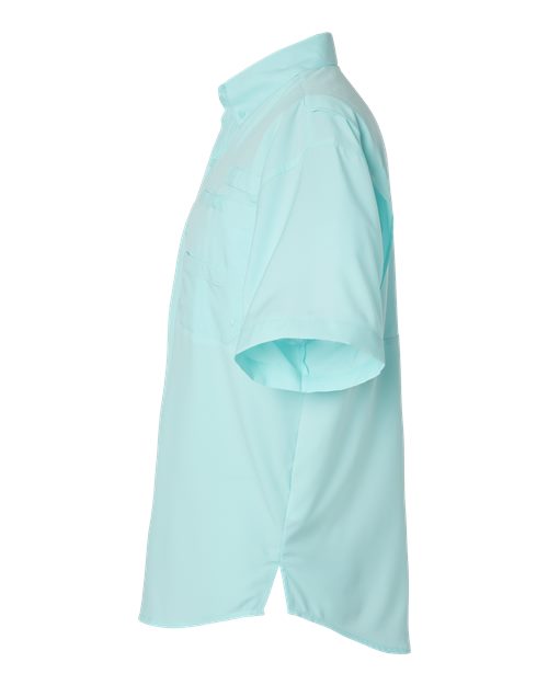 Paragon 700 Hatteras Performance Short Sleeve Fishing Shirt #color_Aqua Blue