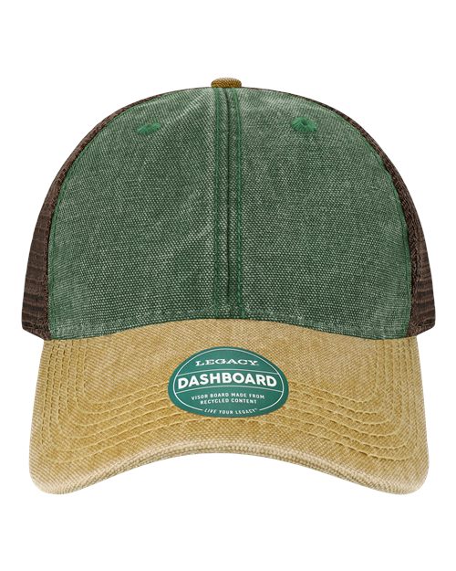 LEGACY DTA Dashboard Trucker Cap #color_Green/ Camel/ Brown