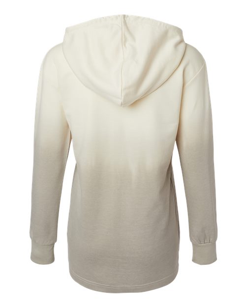 MV Sport W20185 Women's French Terry Ombré Hooded Sweatshirt #color_Ecru/ Atmosphere