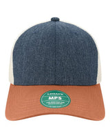 LEGACY MPS Mid-Pro Snapback Trucker Cap #color_Melange Navy/ Bronze/ Stone