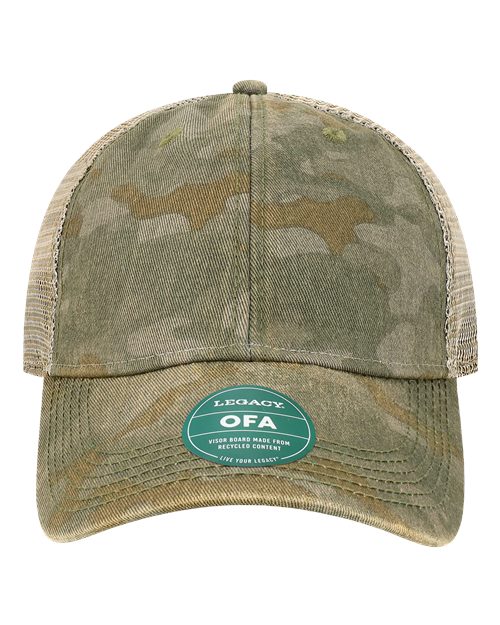 LEGACY OFA Old Favorite Trucker Cap #color_Green Field Camo/ Java