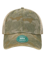 LEGACY OFA Old Favorite Trucker Cap #color_Green Field Camo/ Java