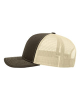 Richardson 112 Snapback Trucker Cap #color_Chocolate Chip/ Birch