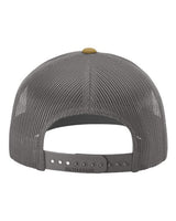 Richardson 112 Snapback Trucker Cap #color_Mink Beige/ Charcoal/ Amber Gold