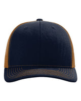 Richardson 112 Snapback Trucker Cap #color_Navy/ Carmel