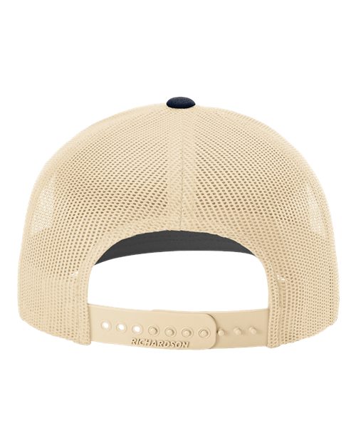 Richardson 112 Snapback Trucker Cap #color_Navy/ Khaki