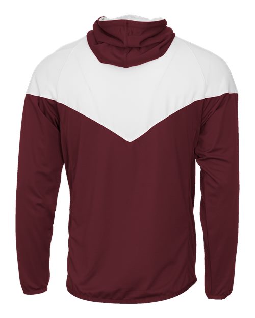 Badger 7722 Spirit Outer-Core Jacket #color_Maroon/ White