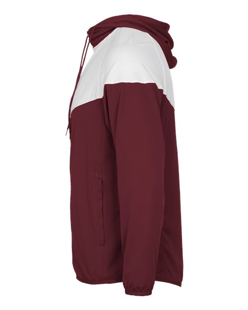 Badger 7722 Spirit Outer-Core Jacket #color_Maroon/ White