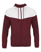 Badger 7722 Spirit Outer-Core Jacket #color_Maroon/ White