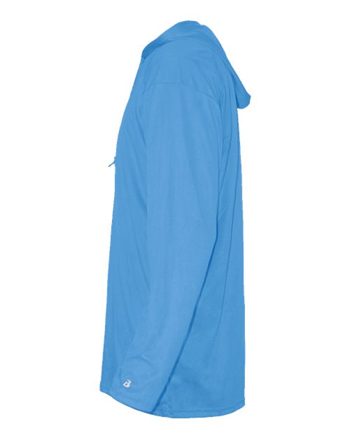 Badger 4105 B-Core Hooded Long Sleeve T-Shirt #color_Columbia Blue