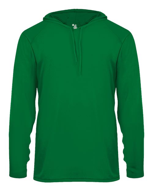 Badger 4105 B-Core Hooded Long Sleeve T-Shirt #color_Kelly