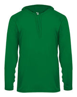 Badger 4105 B-Core Hooded Long Sleeve T-Shirt #color_Kelly