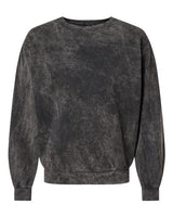 Dyenomite 845MW Premium Fleece Mineral Wash Crewneck Sweatshirt #color_Black Mineral Wash