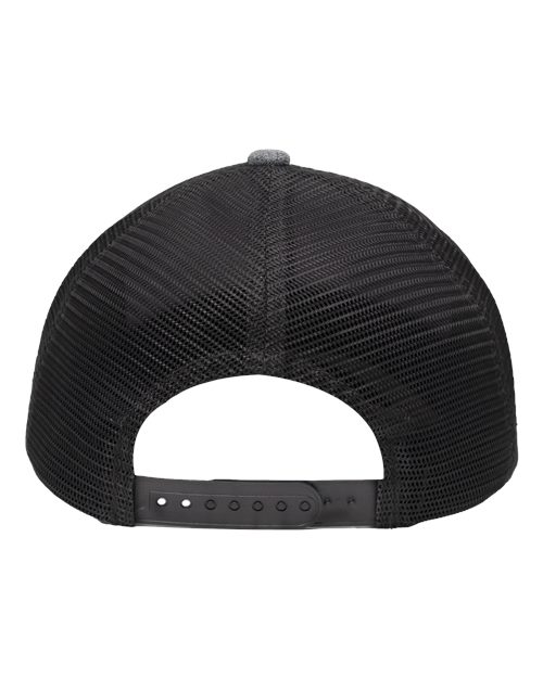 Sportsman SP1650 Modern Six-Panel Trucker Fit Cap #color_Black Heather/ Black