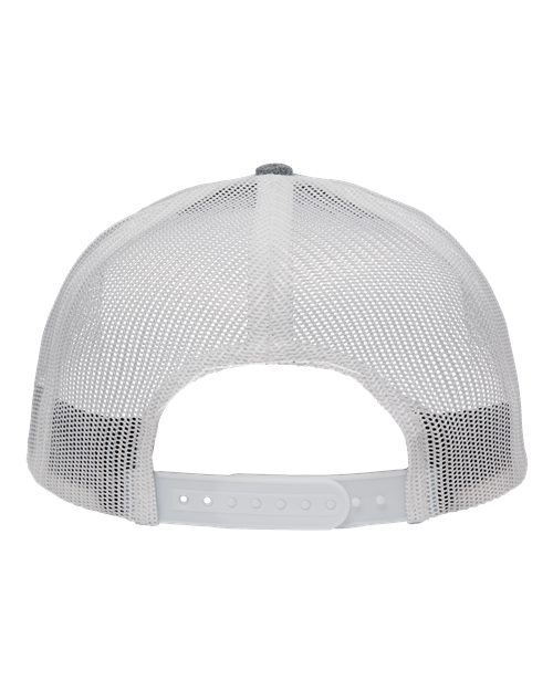 Sportsman SP1650 Modern Six-Panel Trucker Fit Cap #color_Black Heather/ White