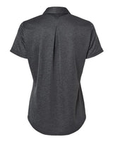 Adidas A592 Women's Space Dyed Polo #color_Black Melange