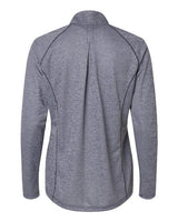 Adidas A594 Women's Space Dyed Quarter-Zip Pullover #color_Collegiate Navy Melange