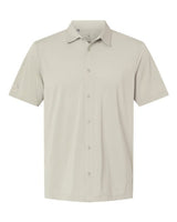 Adidas A595 Button Down Short Sleeve Shirt #color_Alumina