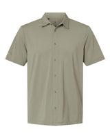 Adidas A595 Button Down Short Sleeve Shirt #color_Silver Pebble