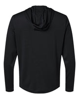 Adidas A596 Lightweight Performance Quarter-Zip Hooded Pullover #color_Black
