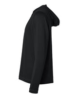 Adidas A596 Lightweight Performance Quarter-Zip Hooded Pullover #color_Black