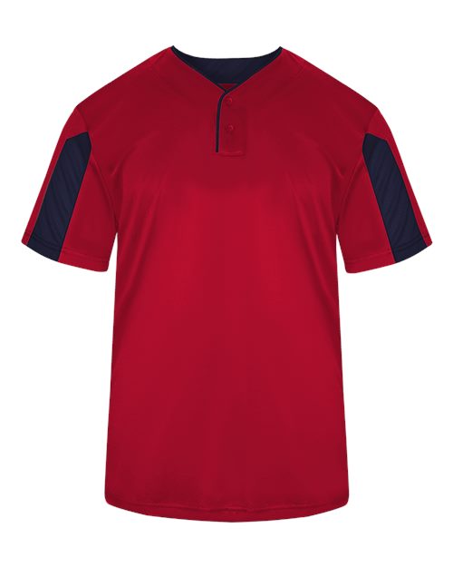 Alleson Athletic 2976 Youth Striker Placket #color_Red/ Navy