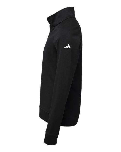 Adidas A4001 Youth Quarter-Zip Pullover #color_Black