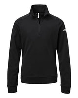 Adidas A4001 Youth Quarter-Zip Pullover #color_Black