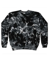 Colortone 8100 Tie-Dyed Fleece Crewneck Sweatshirt #color_Multi Black