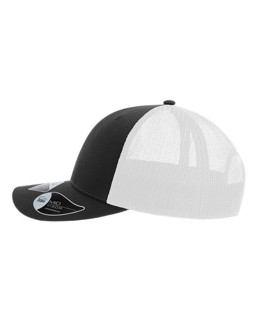 Atlantis Headwear BRYCE Sustainable Trucker Cap #color_Black/ White