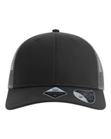 Atlantis Headwear BRYCE Sustainable Trucker Cap #color_Black/ Dark Grey