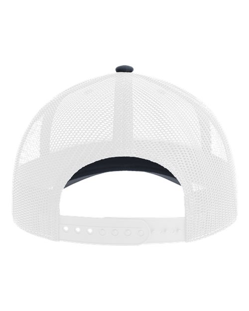 Atlantis Headwear BRYCE Sustainable Trucker Cap #color_Navy/ White