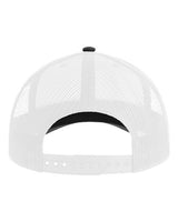 Atlantis Headwear ZION Sustainable Five-Panel Trucker Cap #color_Black/ White