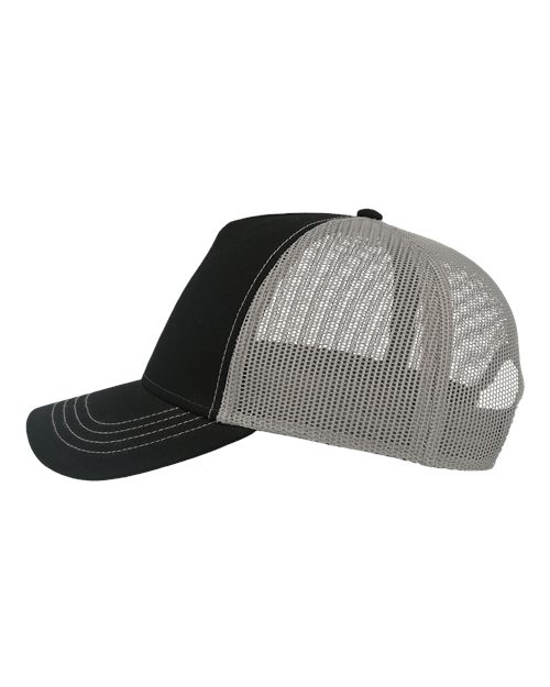 Atlantis Headwear RAPPER Sustainable Canvas Cap #color_Black/ Grey