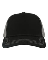Atlantis Headwear RAPPER Sustainable Canvas Cap #color_Black/ Grey
