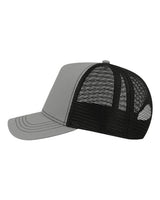 Atlantis Headwear RAPPER Sustainable Canvas Cap #color_Grey/ Black