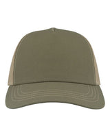 Atlantis Headwear RAPPER Sustainable Canvas Cap #color_Olive Green/ Khaki