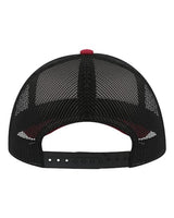 Atlantis Headwear RAPPER Sustainable Canvas Cap #color_White/ Burgundy/ Black