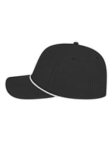 CAP AMERICA i7256 Athletic Rope Cap #color_Black/ White