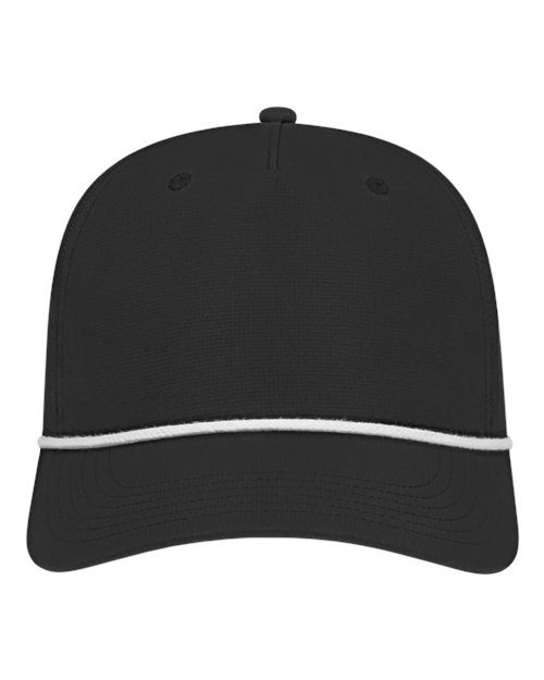 CAP AMERICA i7256 Athletic Rope Cap #color_Black/ White
