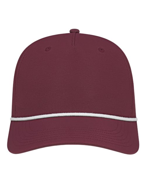 CAP AMERICA i7256 Athletic Rope Cap #color_Merlot/ White