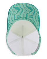 Infinity Her ROSIE Women's Foam Trucker Cap #color_Ivory/ Jade/ White/ Swirl
