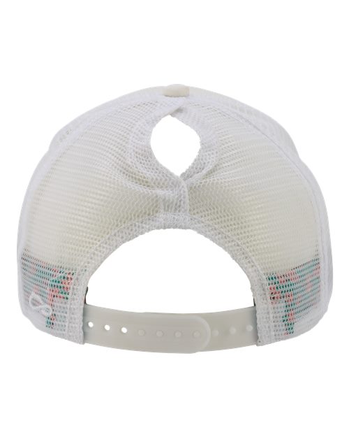 Infinity Her ROSIE Women's Foam Trucker Cap #color_Ivory/ Sherbert/ White/ Floral